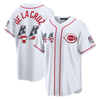 Choea C.Reds #44 Elly De La Cruz White USA 250 Fourth of July Home Stadium Jersey