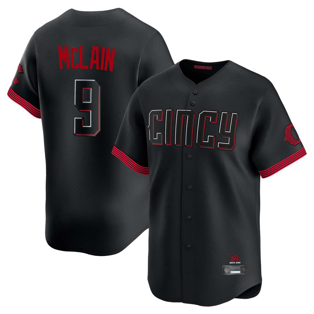 Choea C.Reds #9 Matt McLain Player Black City Connect Home Limited Stitched Jerseys