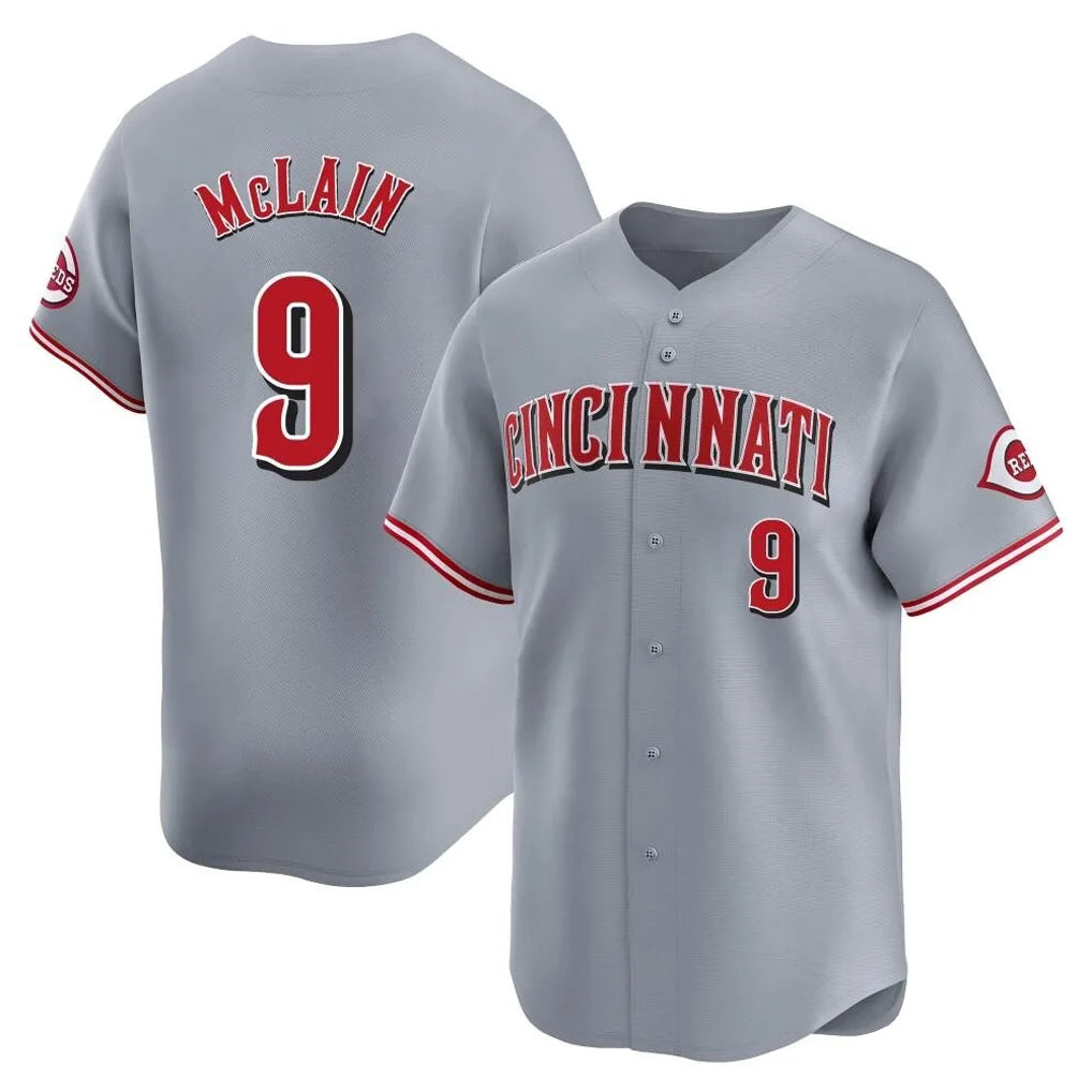 Choea C.Reds #9 Matt McLain Player Gray Home Limited Stitched Jerseys
