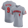 Choea C.Reds #9 Matt McLain Player Gray Limited Elite Home Stitched Jerseys