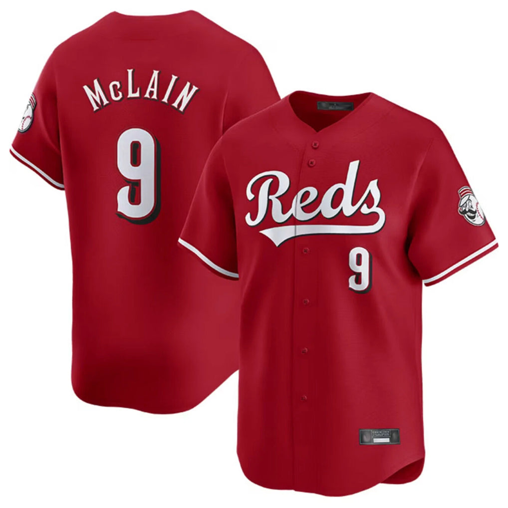 Choea C.Reds #9 Matt McLain Player Red Home Limited Stitched Jerseys