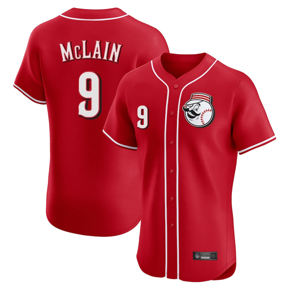 Choea C.Reds #9 Matt McLain Player Red Limited Elite Home Game Stitched Jerseys