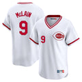 Choea C.Reds #9 Matt McLain Player White Cooperstown Collection Limited T-shirt Home Stitched Jerseys