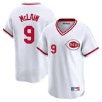 Choea C.Reds #9 Matt McLain Player White Cooperstown Collection Limited T-shirt Home Stitched Jerseys
