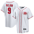 Choea C.Reds #9 Matt McLain Player White Game Home Stitched Jerseys