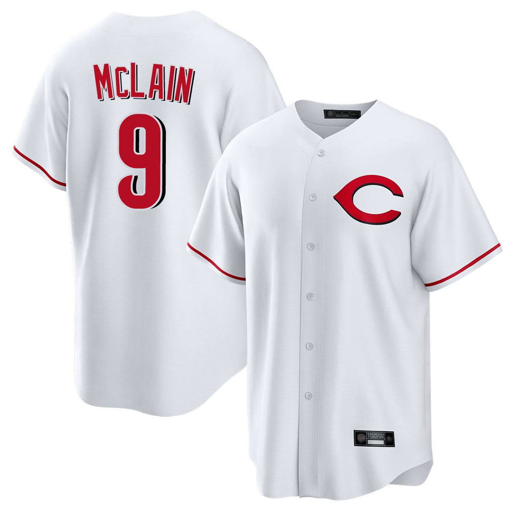 Choea C.Reds #9 Matt McLain Player White Home Game Stitched Jerseys