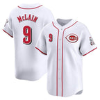 Choea C.Reds #9 Matt McLain Player White Home Limited Stitched Jerseys