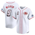 Choea C.Reds #9 Matt McLain Player White Speedway Classic Home Limited Stitched Jerseys