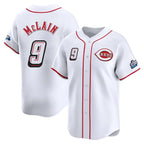 Choea C.Reds #9 Matt McLain Player White Speedway Classic Home Limited Stitched Jerseys