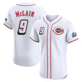Choea C.Reds #9 Matt McLain Player White Speedway Classic Limited Elite Home Stitched Jerseys