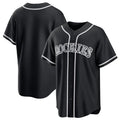 Choea C.Rockies Black Fashion Out Home Game Blank Player Stitched Jerseys