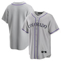 Choea C.Rockies Gray Game Home Blank Player Stitched Jerseys