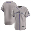 Choea C.Rockies Gray Limited Home Blank Player Stitched Jerseys