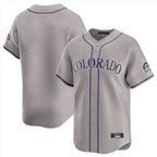 Choea C.Rockies Gray Limited Home Blank Player Stitched Jerseys
