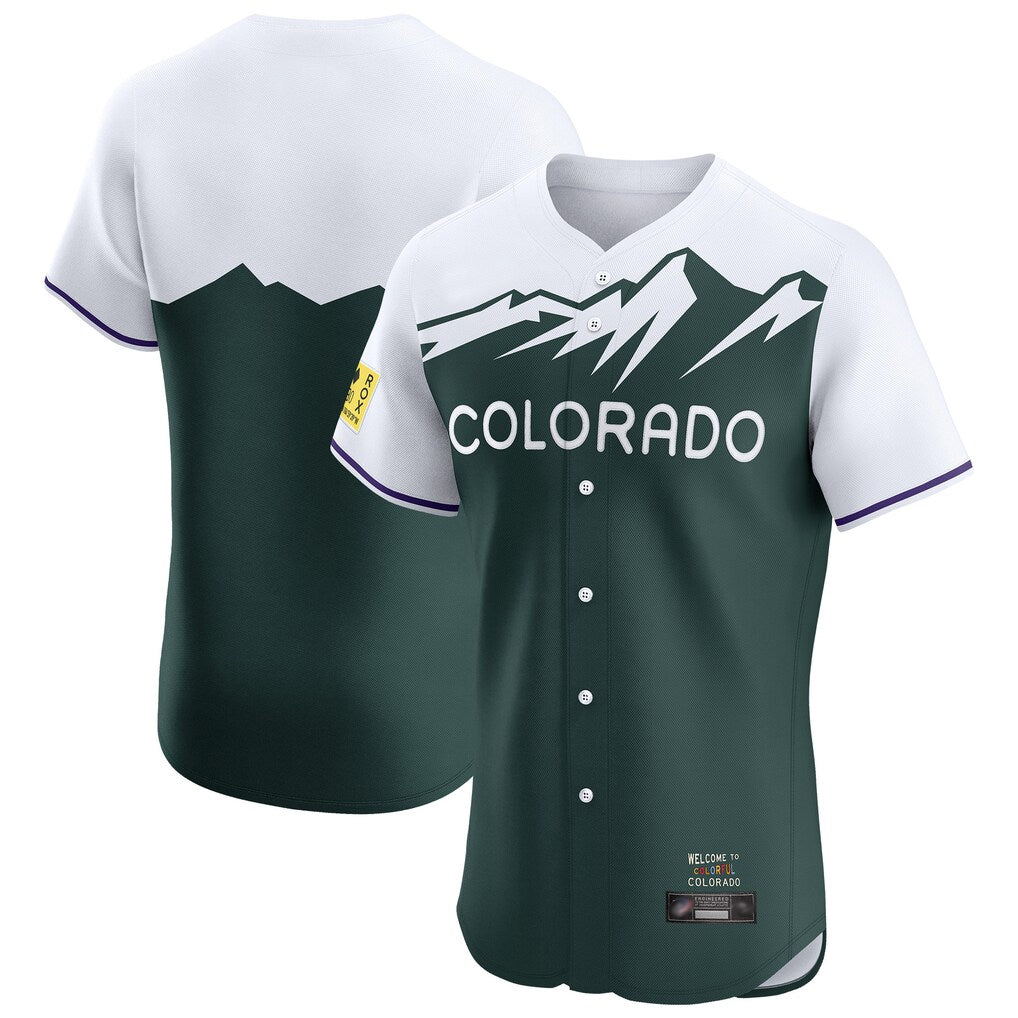 Choea C.Rockies Green City Connect Limited Elite Home Blank Player Stitched Jerseys
