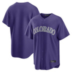 Choea C.Rockies Purple Game Home Blank Player Stitched Jerseys