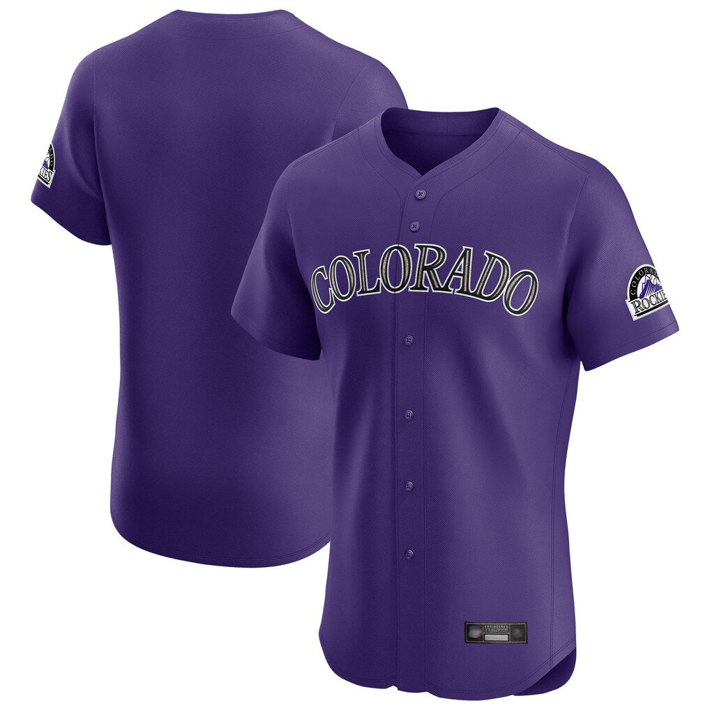 Choea C.Rockies Purple Limited Elite Home Blank Player Stitched Jerseys