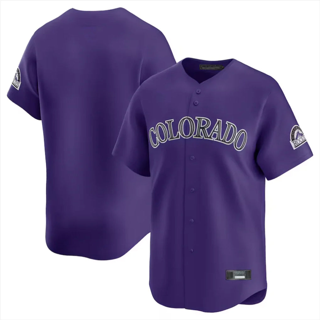 Choea C.Rockies Purple Limited Home Blank Player Stitched Jerseys