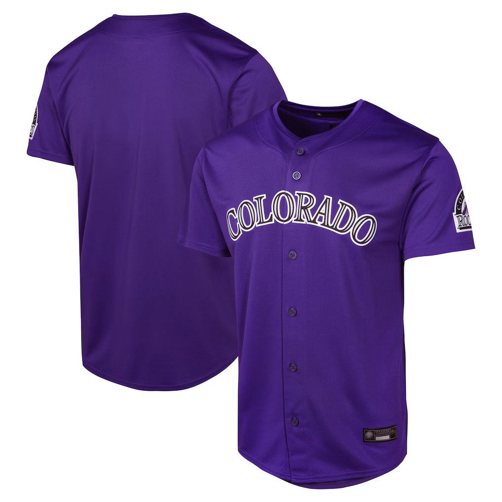 Choea C.Rockies Purple Limited Home Game Blank Player Stitched Jerseys