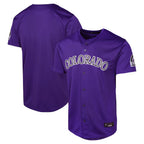 Choea C.Rockies Purple Limited Home Game Blank Player Stitched Jerseys