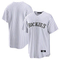 Choea C.Rockies White Game Home Blank Player Stitched Jerseys