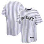 Choea C.Rockies White Game Home Blank Player Stitched Jerseys