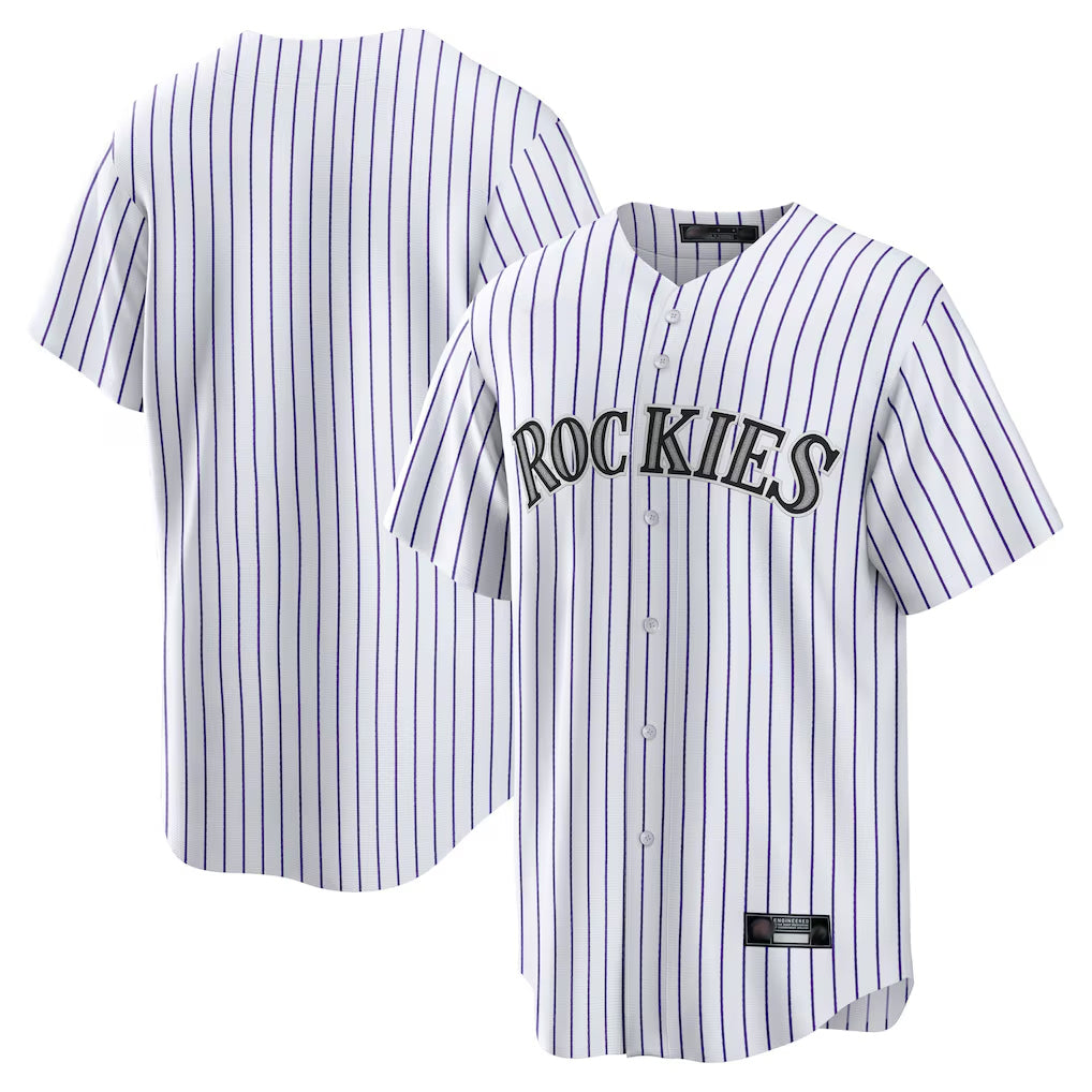 Choea C.Rockies White Game Home Blank Player Stitched Jerseys