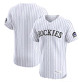 Choea C.Rockies White Limited Home Blank Player Stitched Jerseys