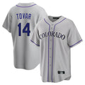Choea C.Rockies #14 Ezequiel Tovar Player Gray Game Home Stitched Jerseys