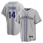 Choea C.Rockies #14 Ezequiel Tovar Player Gray Game Home Stitched Jerseys