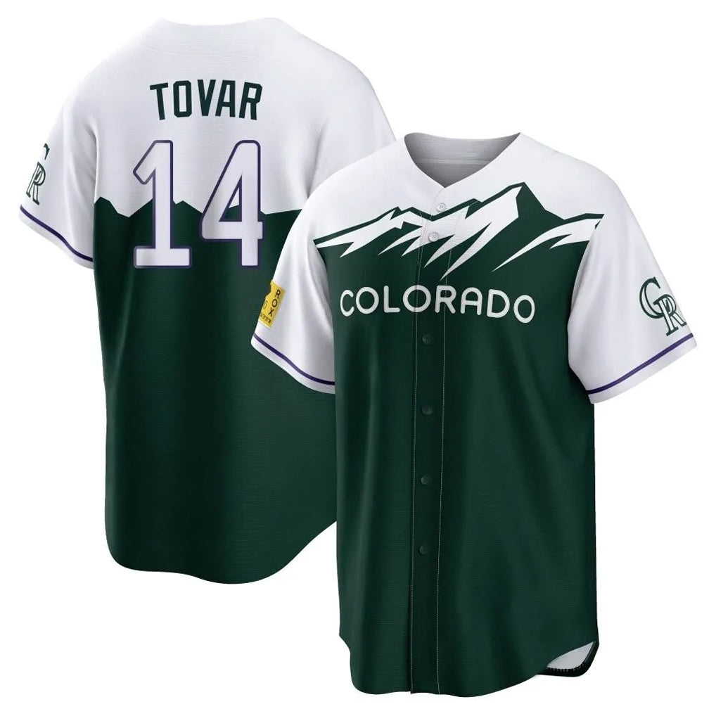 Choea C.Rockies #14 Ezequiel Tovar Player Green City Connect Home Game Stitched Jerseys
