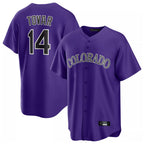 Choea C.Rockies #14 Ezequiel Tovar Player Purple Game Home Stitched Jerseys
