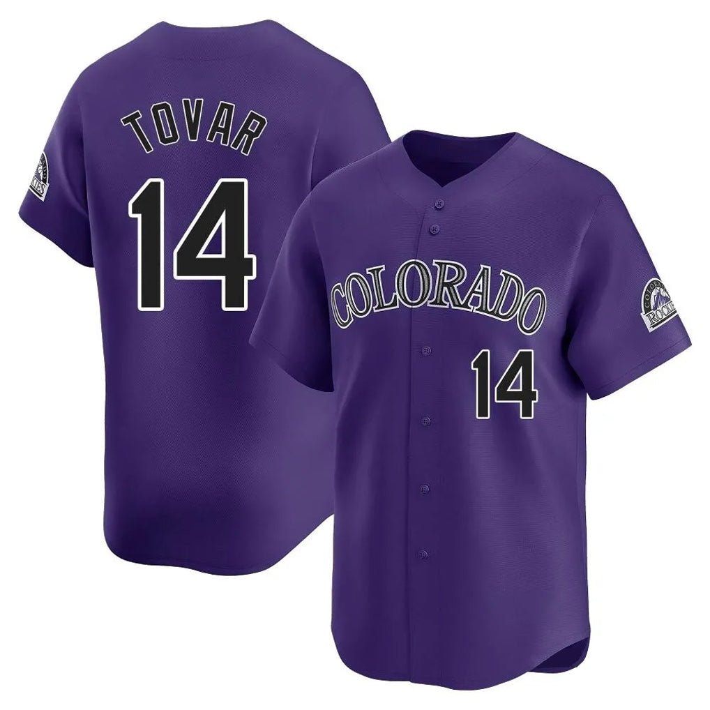 Choea C.Rockies #14 Ezequiel Tovar Player Purple Limited Home Stitched Jerseys