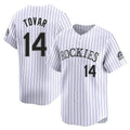Choea C.Rockies #14 Ezequiel Tovar Player White Limited Home Stitched Jerseys