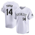 Choea C.Rockies #14 Ezequiel Tovar Player White Limited Home Stitched Jerseys