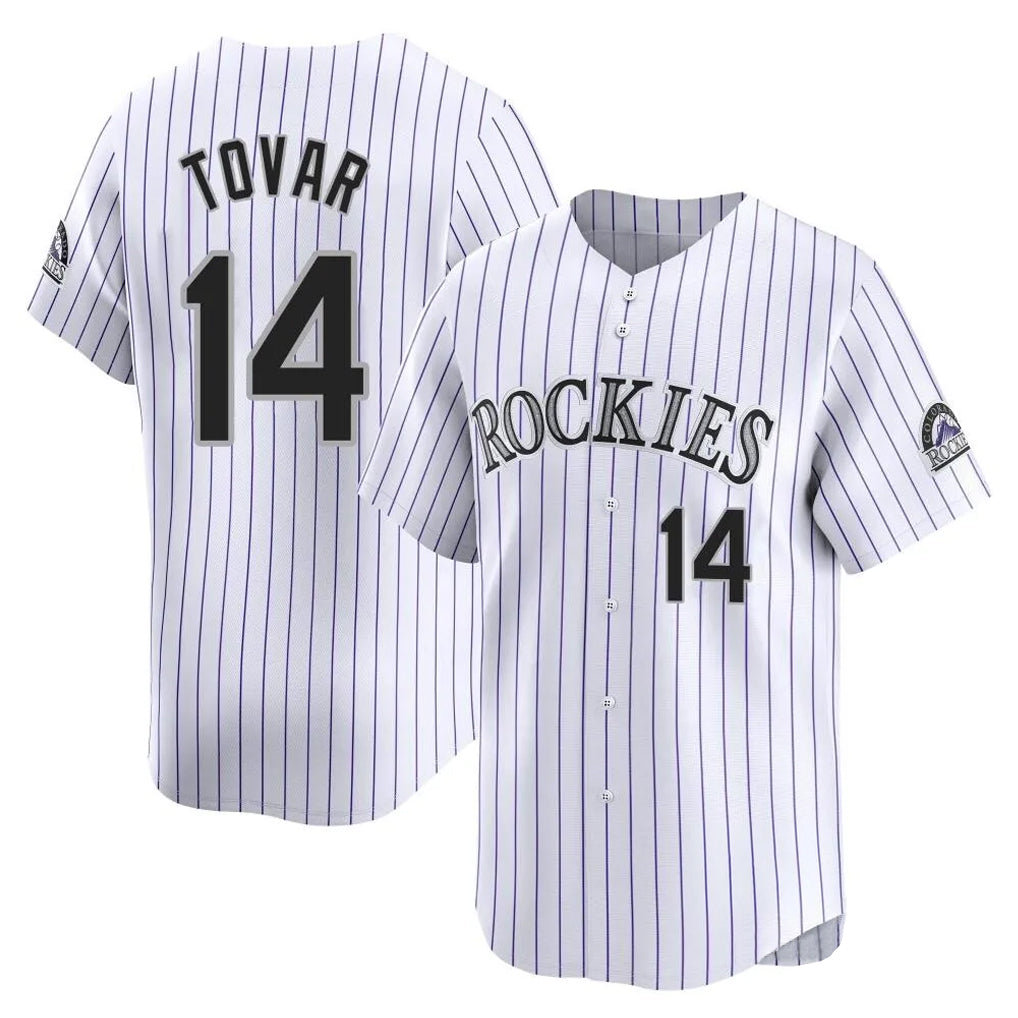 Choea C.Rockies #14 Ezequiel Tovar Player White Limited Home Stitched Jerseys