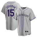 Choea C.Rockies #15 Hunter Goodman Player Gray Game Home Stitched Jerseys