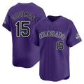 Choea C.Rockies #15 Hunter Goodman Player Purple Limited Home Stitched Jerseys