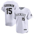 Choea C.Rockies #15 Hunter Goodman Player White Limited Home Stitched Jerseys