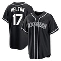 Choea C.Rockies #17 Todd Helton Player Black Fashion Out Home Game Stitched Jerseys