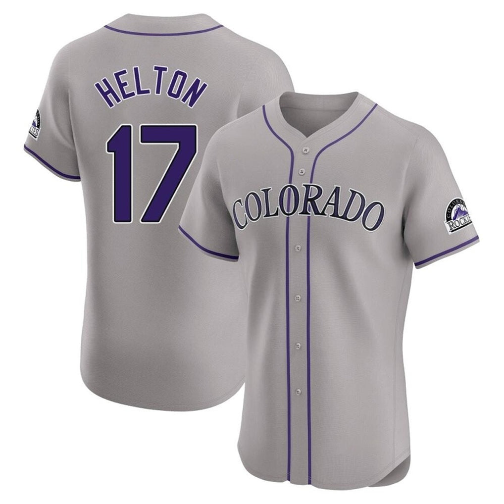 Choea C.Rockies #17 Todd Helton Player Gray Limited Elite Home Stitched Jerseys