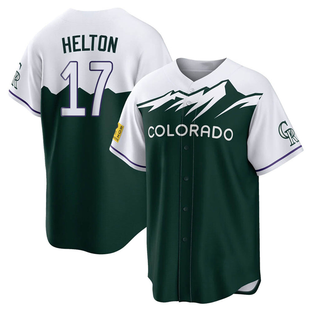 Choea C.Rockies #17 Todd Helton Player Green City Connect Home Game Stitched Jerseys
