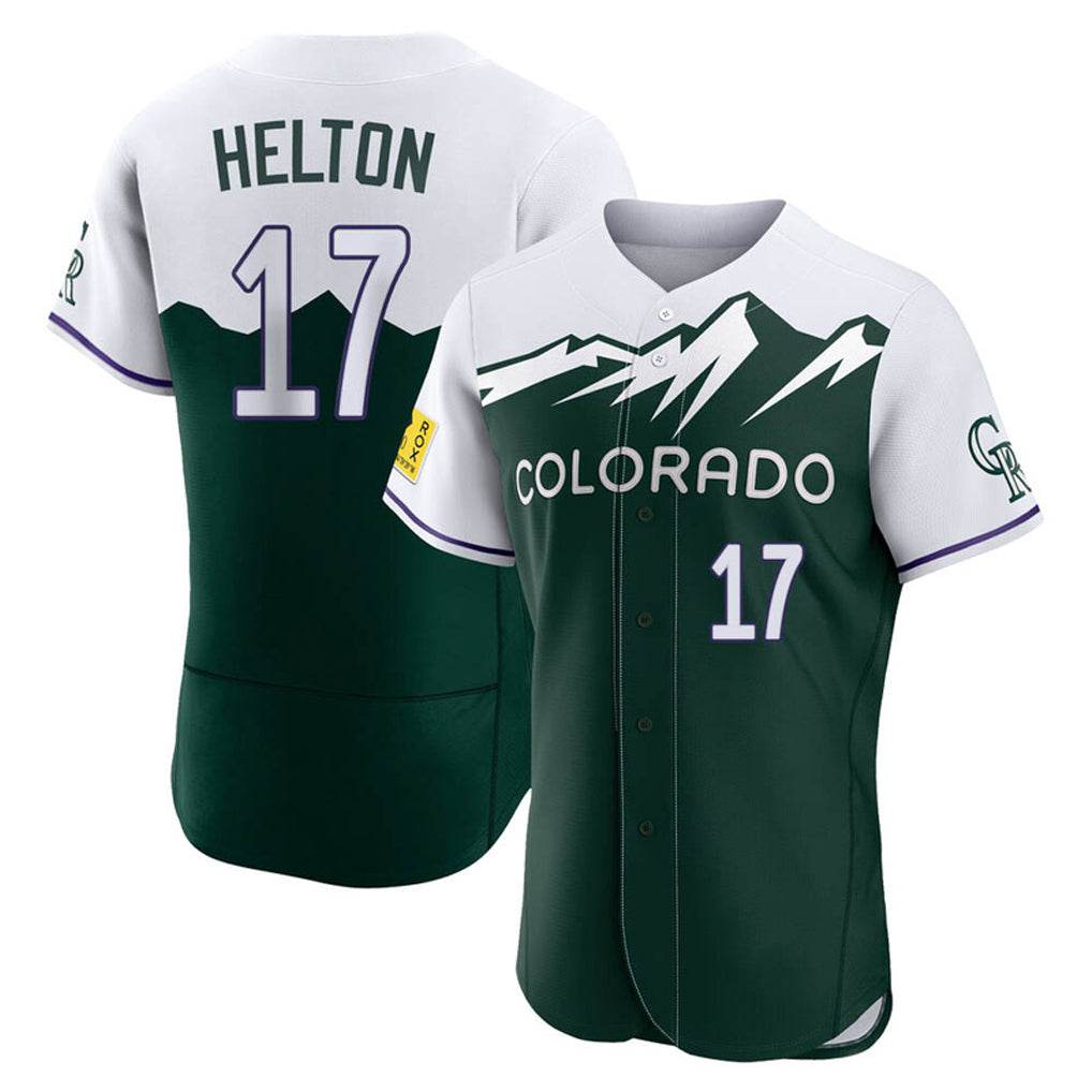 Choea C.Rockies #17 Todd Helton Player Green City Connect Limited Elite Home Stitched Jerseys