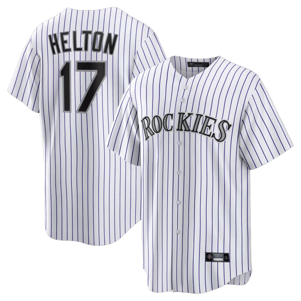 Choea C.Rockies #17 Todd Helton Player White Game Home Stitched Jerseys