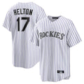 Choea C.Rockies #17 Todd Helton Player White Game Home Stitched Jerseys