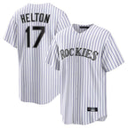 Choea C.Rockies #17 Todd Helton Player White Game Home Stitched Jerseys