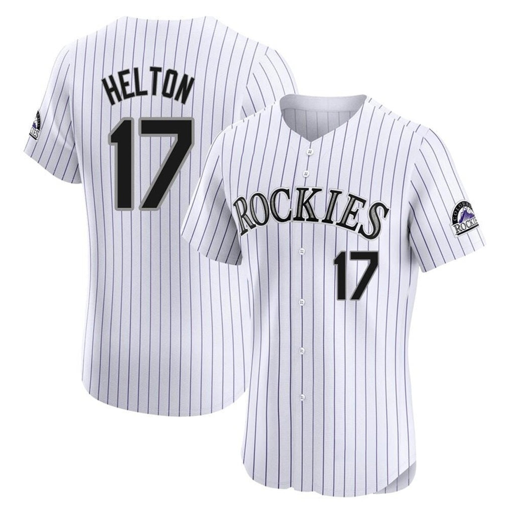Choea C.Rockies #17 Todd Helton Player White Limited Elite Home Stitched Jerseys
