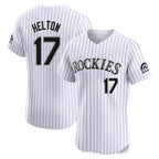 Choea C.Rockies #17 Todd Helton Player White Limited Elite Home Stitched Jerseys