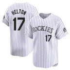 Choea C.Rockies #17 Todd Helton Player White Limited Home Stitched Jerseys