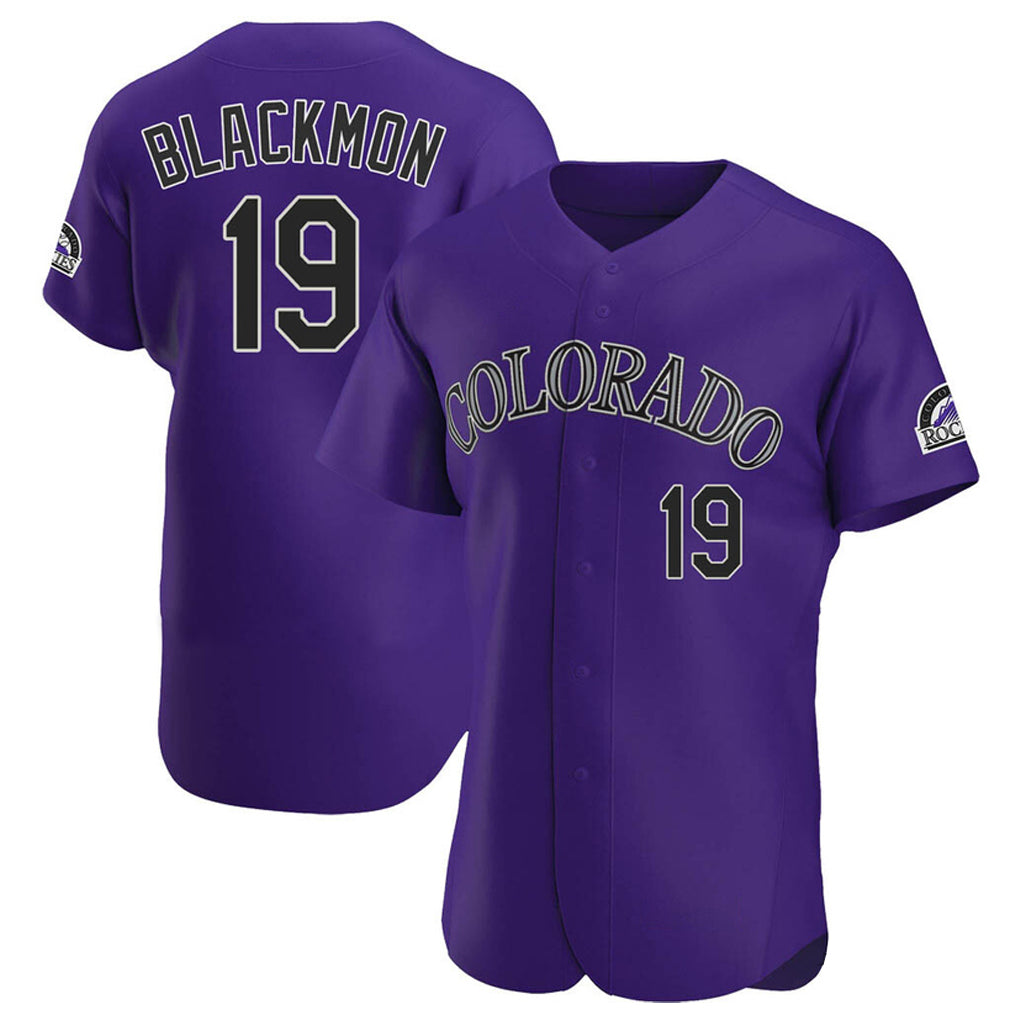 Choea C.Rockies #19 Charlie Blackmon Player Purple Limited Elite Home Stitched Jerseys